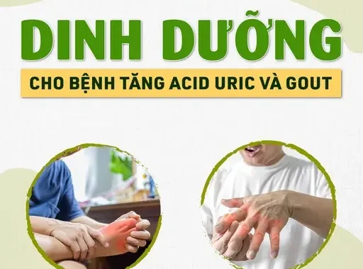 Dinh dưỡng cho bệnh tăng acid uric và gout Dinh dưỡng cho bệnh tăng acid uric và gout