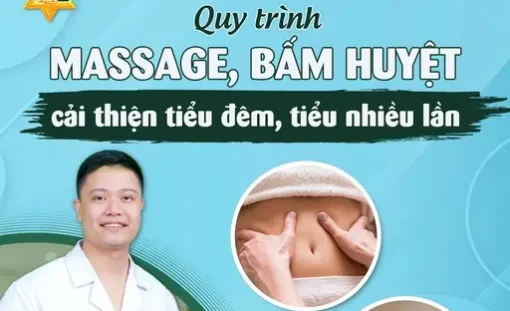 YHCT Quy trình massage, bấm huyệt cải thiện tiểu đêm, tiểu nhiều lần