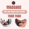 Massage dẫn lưu dòng bạch huyết toàn thân