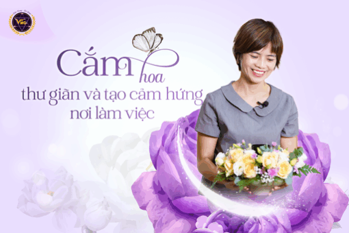 Cắm hoa thư giãn và tạo cảm hứng nơi làm việc