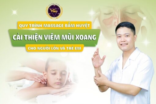 Quy trình masasge bấm huyệt cải thiện viêm mũi xoang cho người lớn và trẻ em