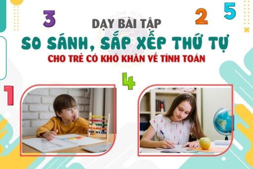Dạy bài tập so sánh, sắp xếp thứ tự cho trẻ có khó khăn về tính toán
