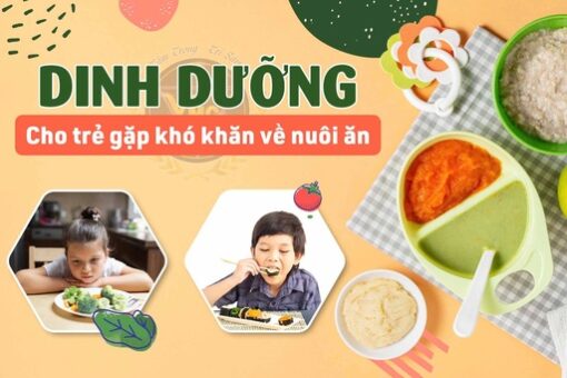 Dinh dưỡng cho trẻ có khó khăn về nuôi ăn