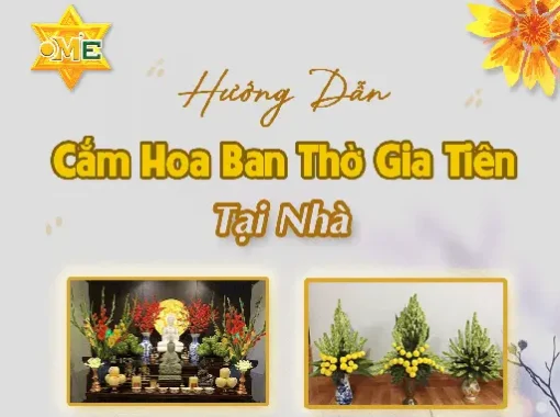 Cắm hoa bàn thờ gia tiên