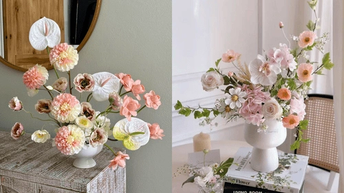 Dạy cắm hoa lụa nghệ thuật phong cách hiện đại