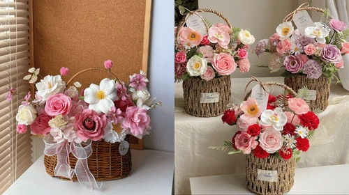 Học cắm hoa sáp nghệ thuật và bền vững