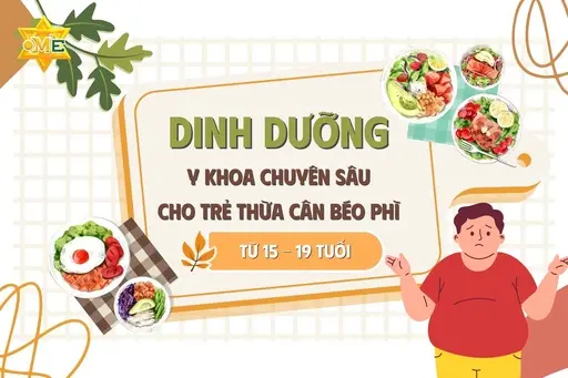 Dinh dưỡng y khoa chuyên sâu cho trẻ thừa cân béo phì từ 15 - 19 tuổi Dinh dưỡng y khoa chuyên sâu cho trẻ thừa cân béo phì từ 15 - 19 tuổi